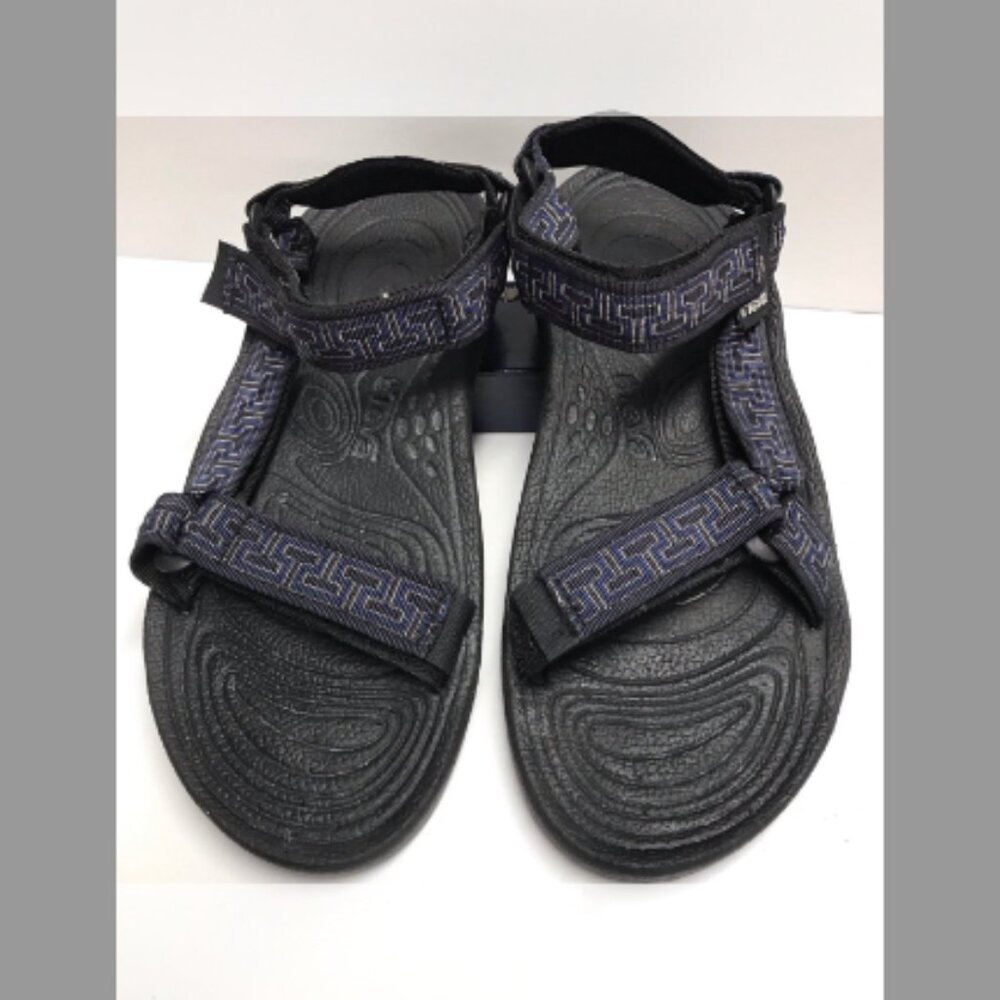 Teva Men's 10 Sandals Greek Key Navy Blue